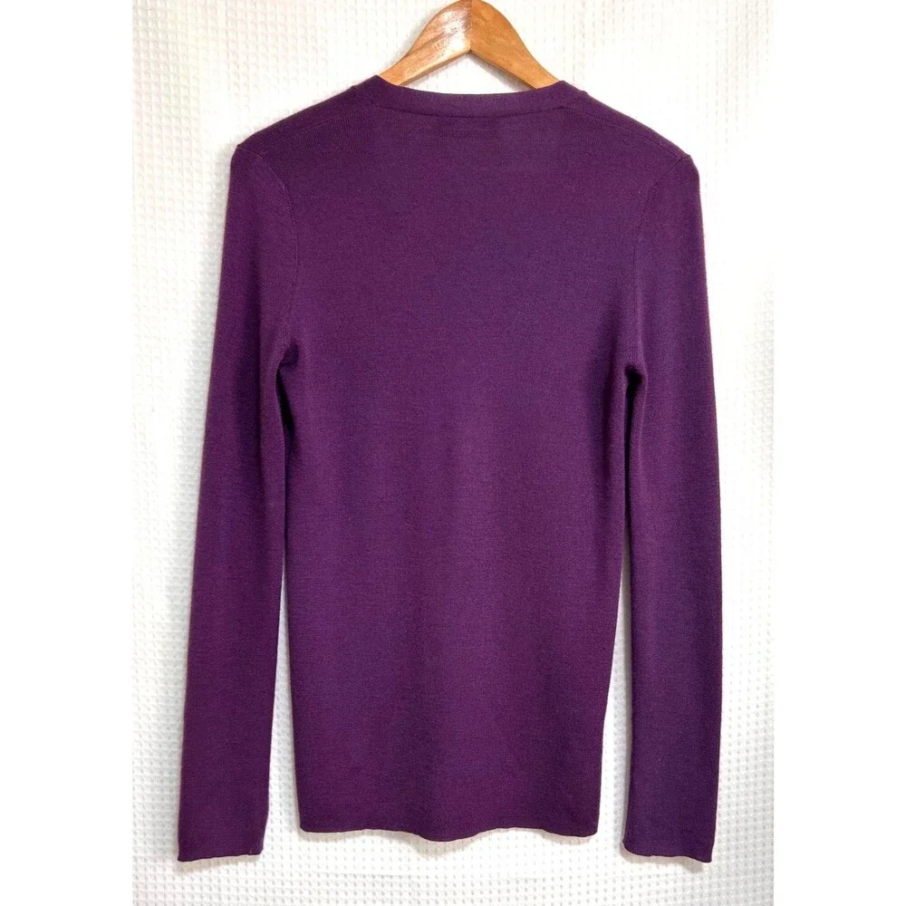 PRADA Italy Cashmere Silk V Neck Button Front Cardigan Sweater Women's S IT 46 d - Picture 2 of 10